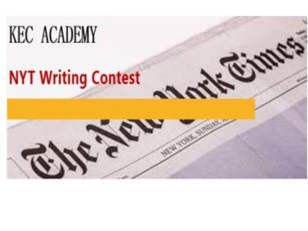 New York Times Summer Reading/Writing Contest Program KEC academy
